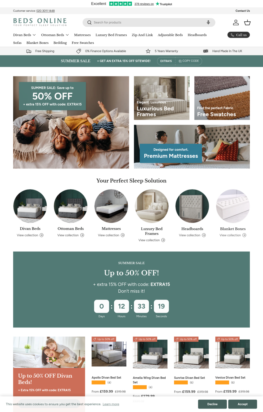 Beds Online Store Review